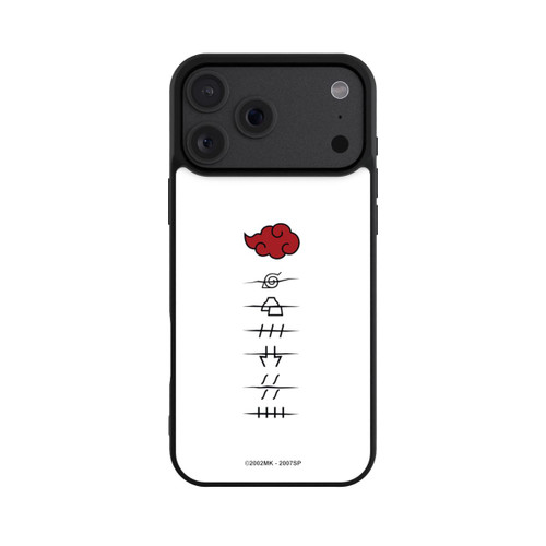 Apple iPhone 18 Pro Max Base Case Akatsuki Mitgliedersymbole Weiß