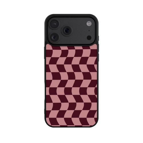 Apple iPhone 18 Pro Max Base Case Schachbrett Rot-Rosa