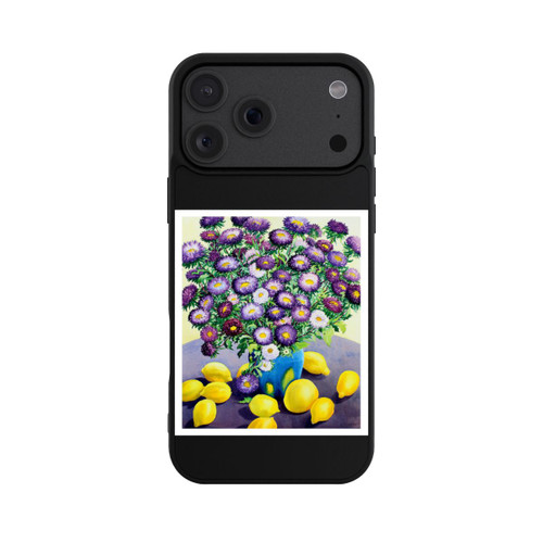 Apple iPhone 18 Pro Max Base Case Purple Asters and Lemons by Christopher Ryland