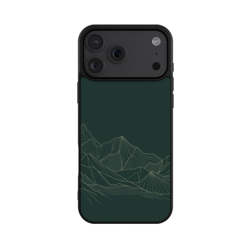 Apple iPhone 18 Pro Max Base Case Berg Line Art Grün