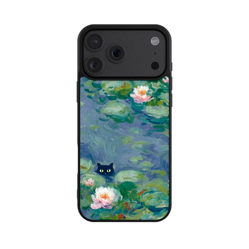 iPhone 18 Pro Max Base Case Katze im Teich Gemälde Impressionismus