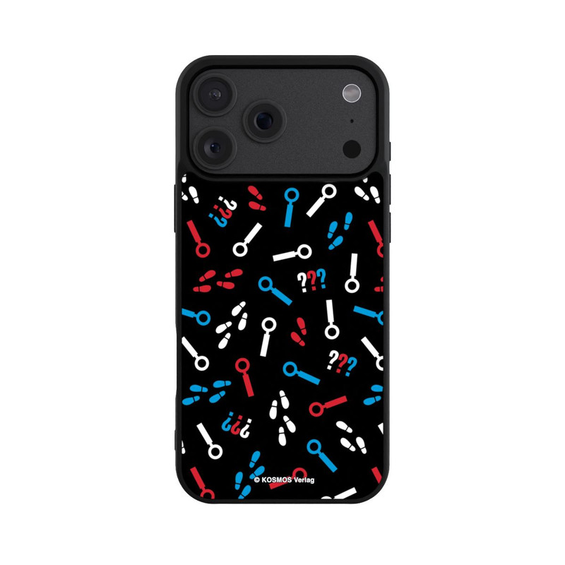 iPhone 18 Pro Max Base Case Drei Fragezeichen Detektiv Muster