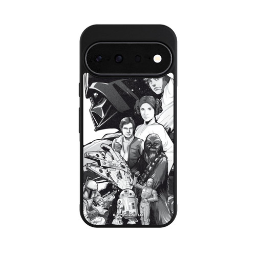 Google Pixel 11 Base Case StarWars Charaktere - Schwarz-Weiß