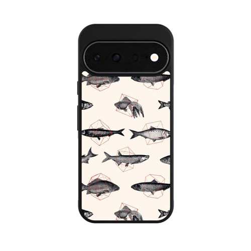 Google Pixel 11 Base Case Fische in Geometrie