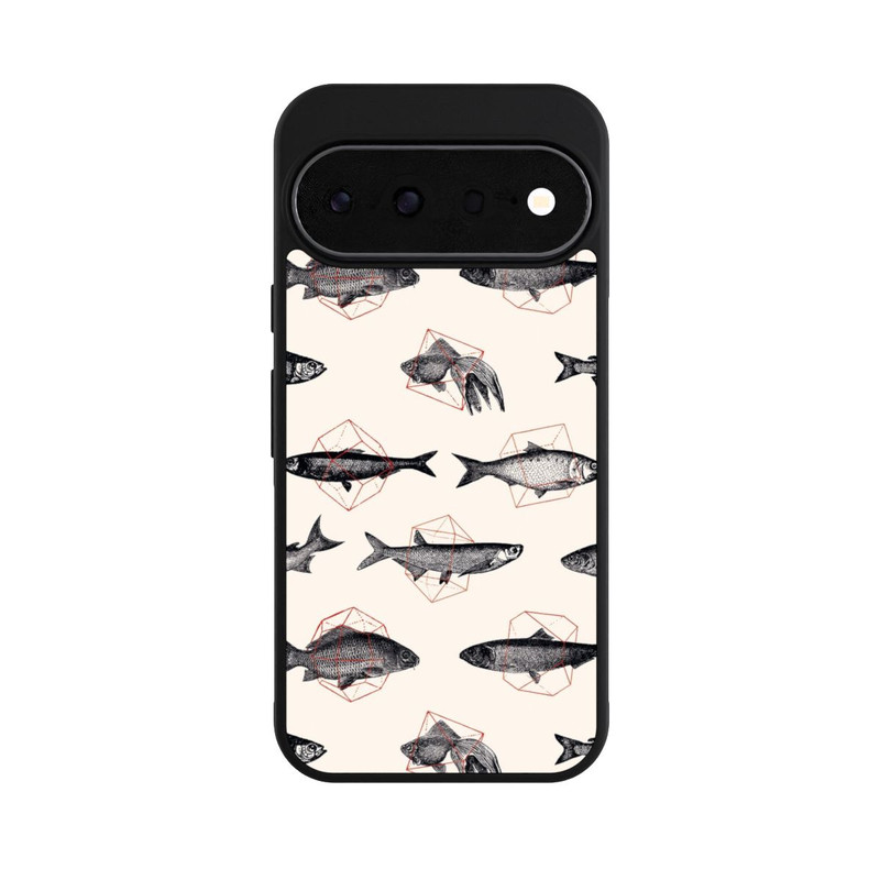 Pixel 11 Base Case Fische in Geometrie