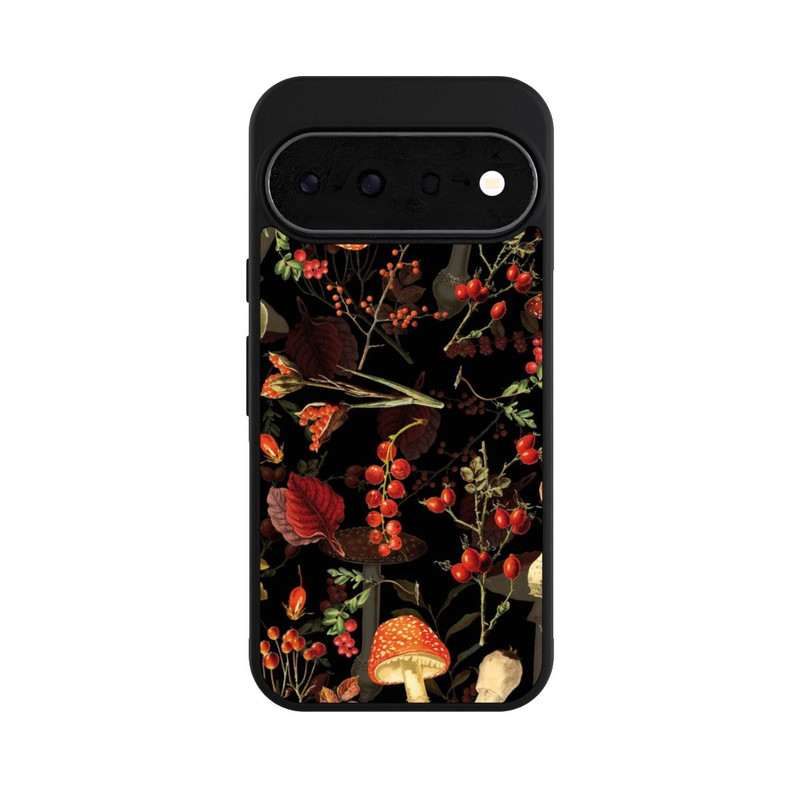 Pixel 11 Base Case Pilzmuster Schwarz