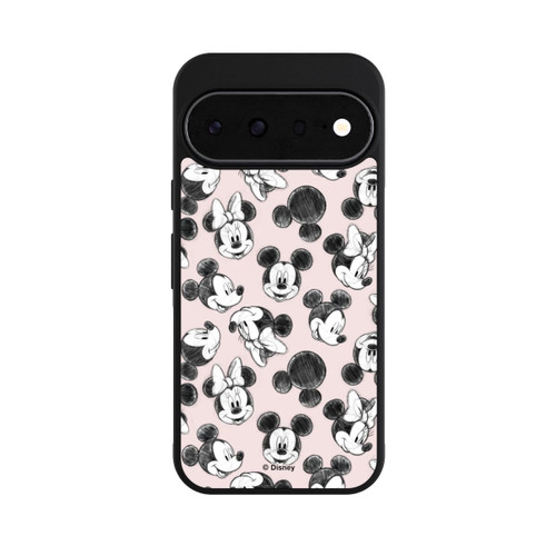 Google Pixel 11 Base Case Minnie &amp; Mickey Viele Gesichter Pink