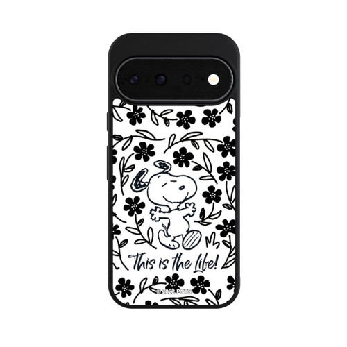 Google Pixel 11 Base Case Snoopy schwarz und weiß This Is The Life