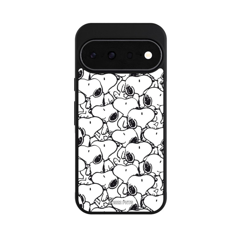 Pixel 11 Base Case Snoopy Muster Schwarz und Weiß