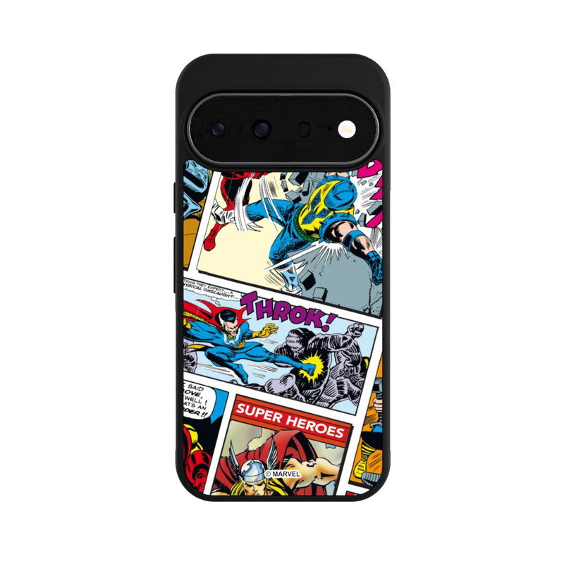 Pixel 11 Base Case Marvel Retro Comic Blue