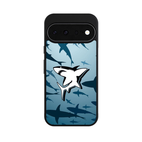 Google Pixel 11 Base Case Haie Muster Blau