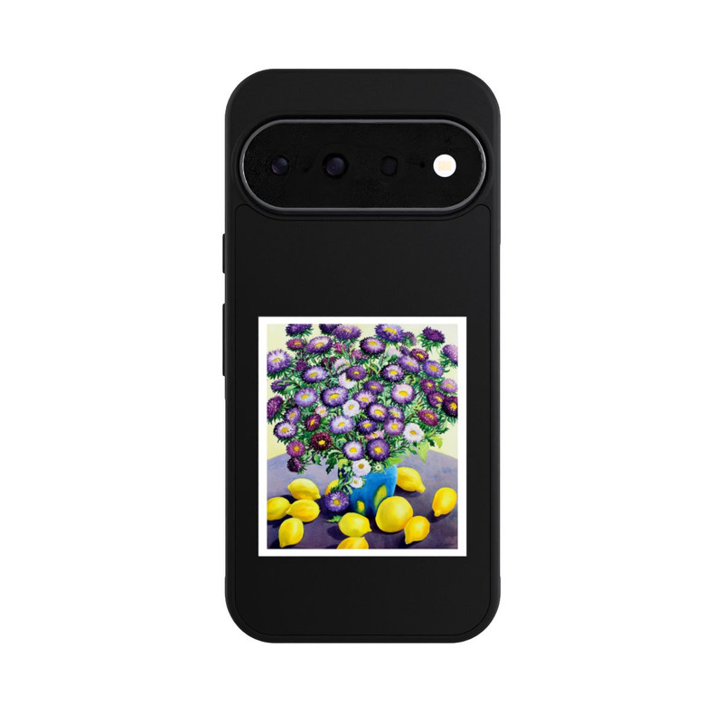 Pixel 11 Base Case Purple Asters and Lemons by Christopher Ryland