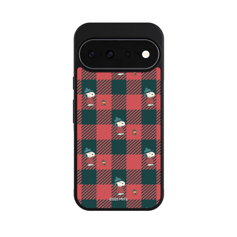 Pixel 11 Base Case Peanuts Rot Schottenmuster