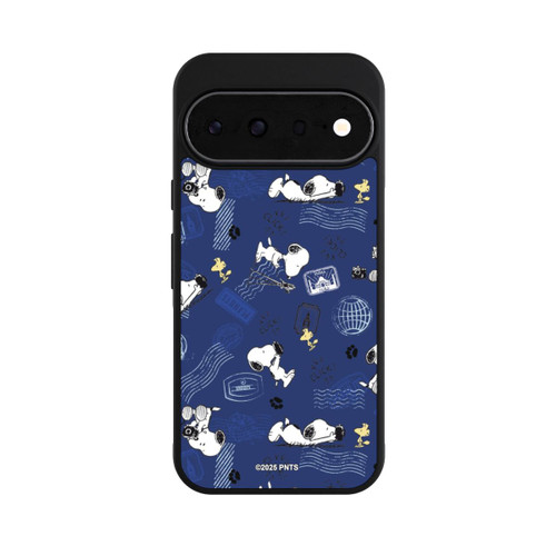 Google Pixel 11 Base Case Peanuts Travel Stamps Pattern Blue