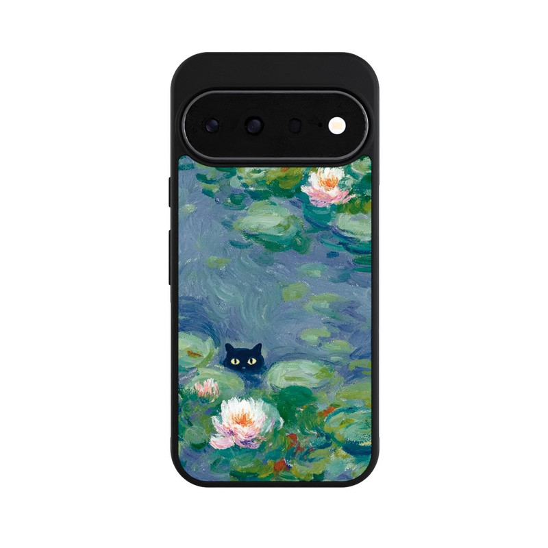 Pixel 11 Base Case Katze im Teich Gemälde Impressionismus