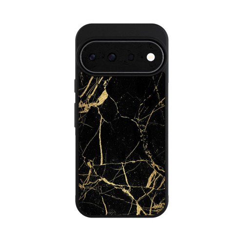 Google Pixel 11 Pro Base Case Schwarzgoldener Marmor-Look