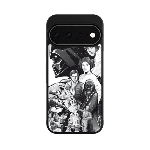 Google Pixel 11 Pro Base Case StarWars Charaktere - Schwarz-Weiß