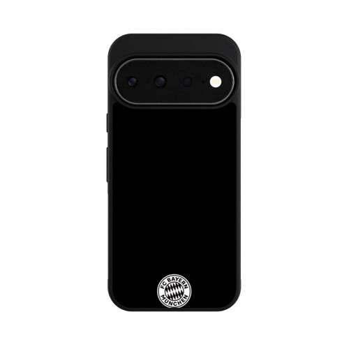 Google Pixel 11 Pro Base Case Klassisches FCB Logo Klein - Weiß auf Schwarz