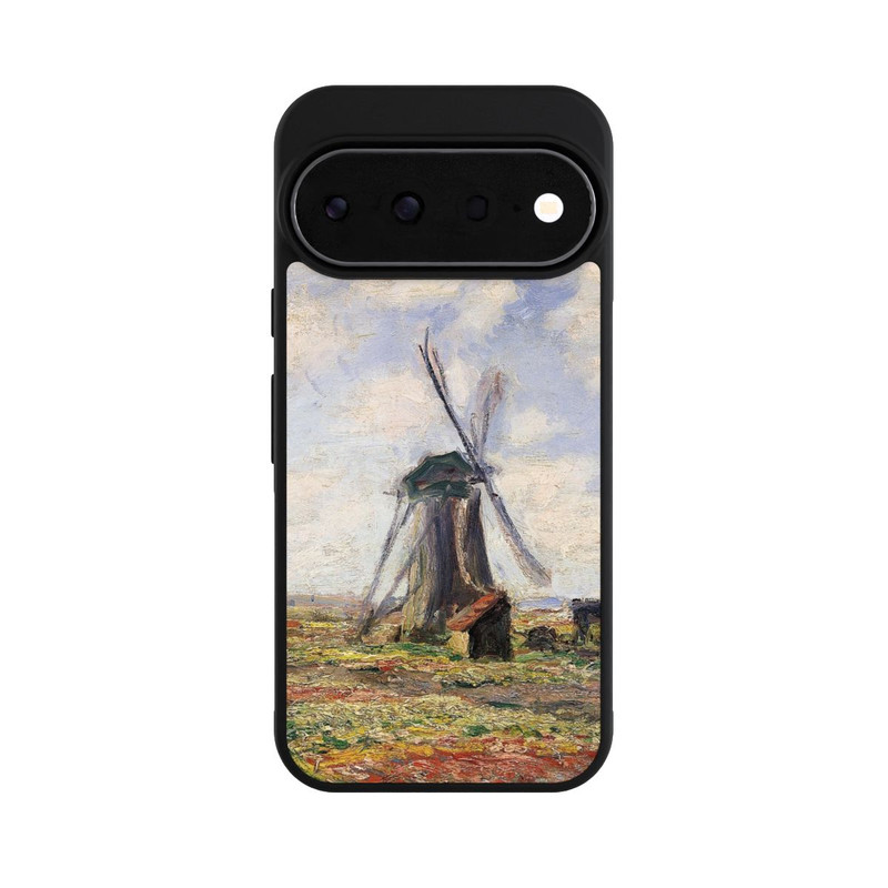 Pixel 11 Pro Base Case Tulpenfelder mit der Rijnsburger Windmühle von Claude Monet