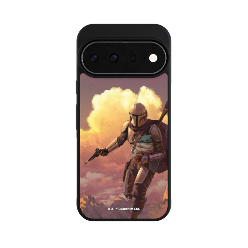 Pixel 11 Pro Base Case Der Mandalorianer und Grogu Sonnenguntergang Wolken
