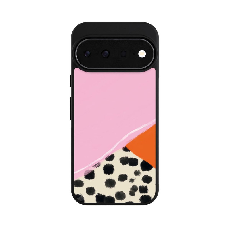 Pixel 11 Pro Base Case Rosa und Orange Gepunkteter Hintergrund