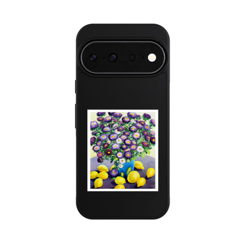 Google Pixel 11 Pro Base Case Purple Asters and Lemons by Christopher Ryland