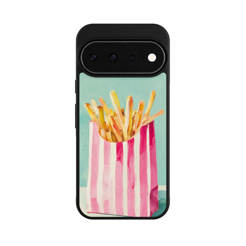 Pixel 11 Pro Base Case Retro Pommes Blau Watercolor