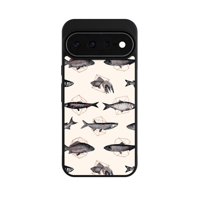 Pixel 11 Pro XL Base Case Fische in Geometrie