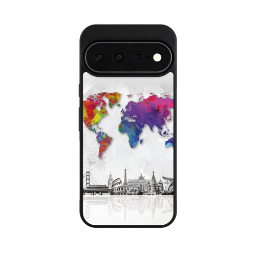 Google Pixel 11 Pro XL Base Case Weltkarte mit Skyline