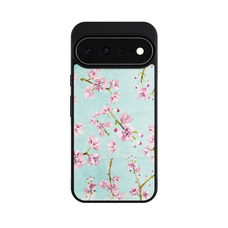 Pixel 11 Pro XL Base Case Kirschblütenzweigmuster Hellblau