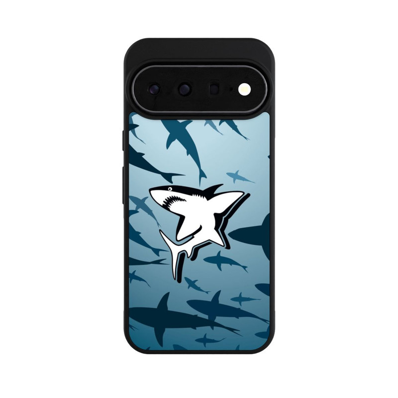 Pixel 11 Pro XL Base Case Haie Muster Blau