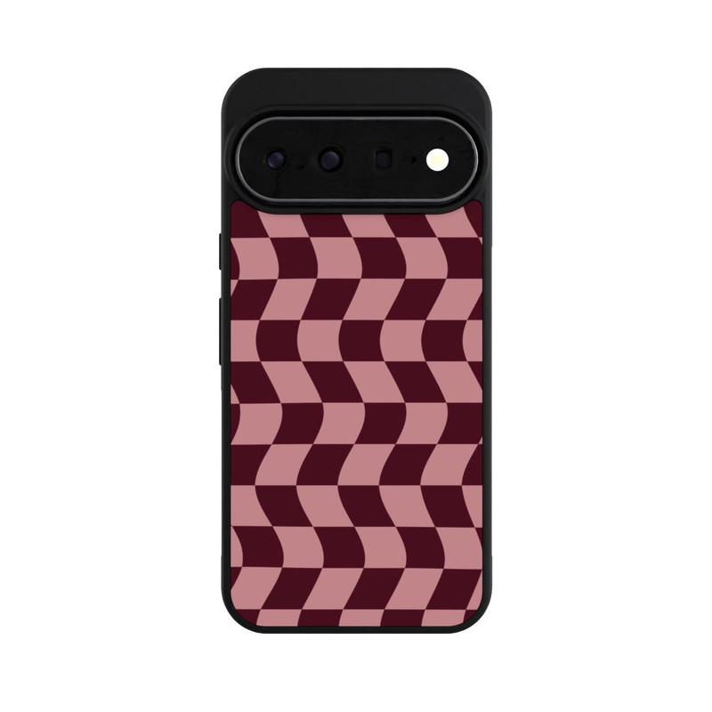 Pixel 11 Pro XL Base Case Schachbrett Rot-Rosa