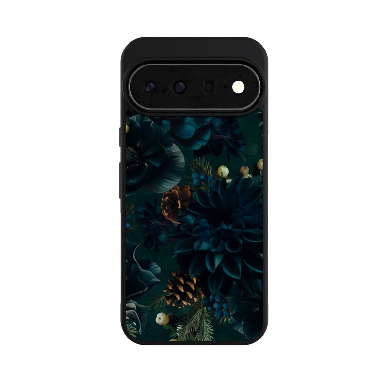 Pixel 11 Pro XL Base Case Blumenmuster Grün und Blau