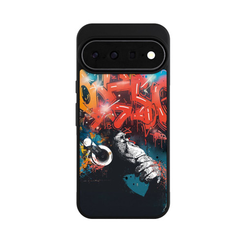 Google Pixel 11 Pro XL Base Case Affe Stereo Kopfhörer Graffiti Street Art