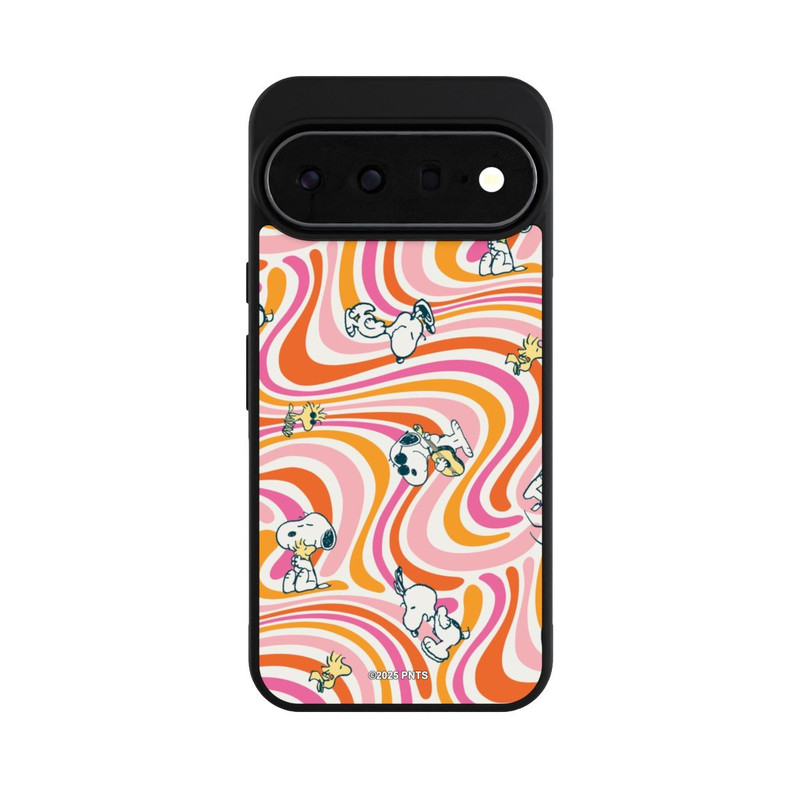 Pixel 11 Pro XL Base Case Peanuts Hippie Pattern Orange