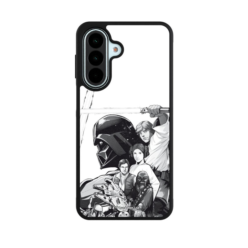 Galaxy A27 5G Base Case StarWars Charaktere - Schwarz-Weiß