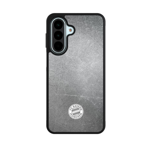 Samsung Galaxy A27 5G Base Case Klassisches FCB Logo Klein - Weiß auf Metalllook