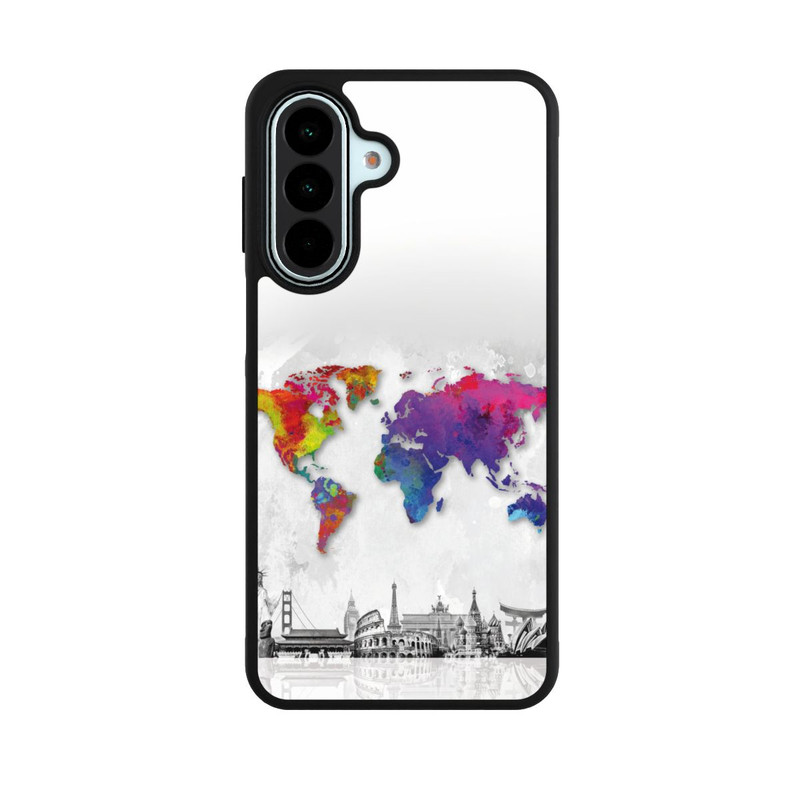 Galaxy A27 5G Base Case Weltkarte mit Skyline