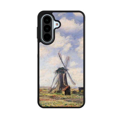 Samsung Galaxy A27 5G Base Case Tulpenfelder mit der Rijnsburger Windmühle von Claude Monet