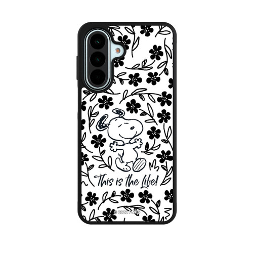 Samsung Galaxy A27 5G Base Case Snoopy schwarz und weiß This Is The Life