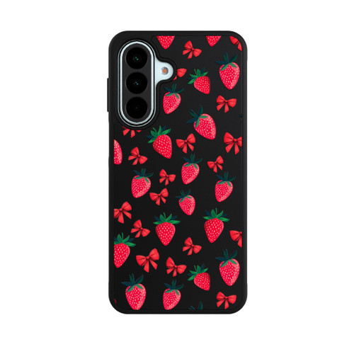 Samsung Galaxy A27 5G Base Case Erdbeer Herz Muster Transparent