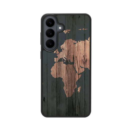 Samsung Galaxy S26 FE Base Case Wooden World Map