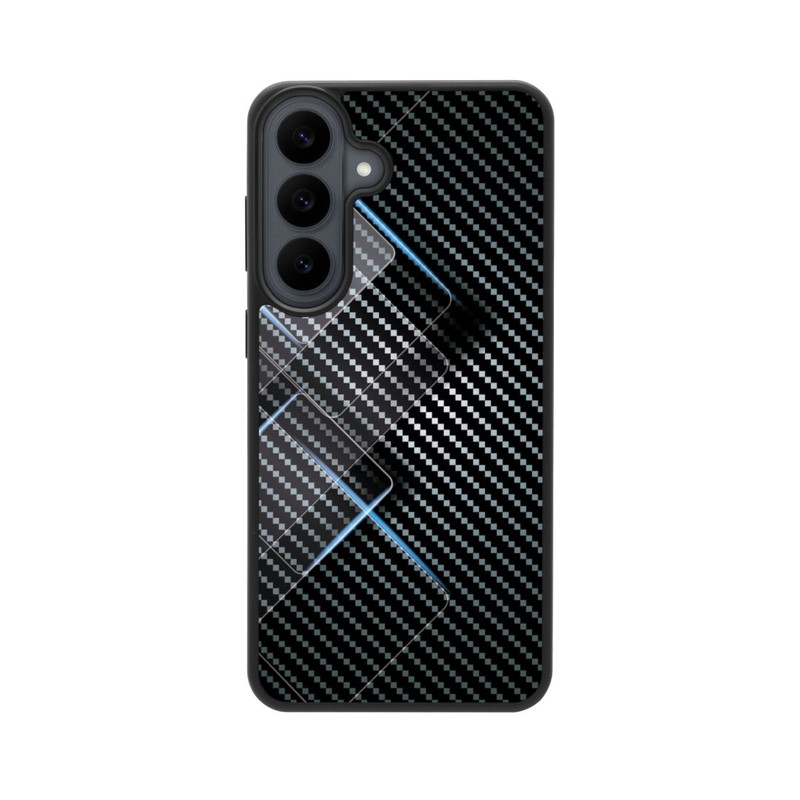 Galaxy S26 FE Base Case Blaue Linien auf Karbon