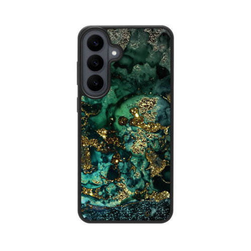 Samsung Galaxy S26 FE Base Case Cyan Glitzer Marmorlook