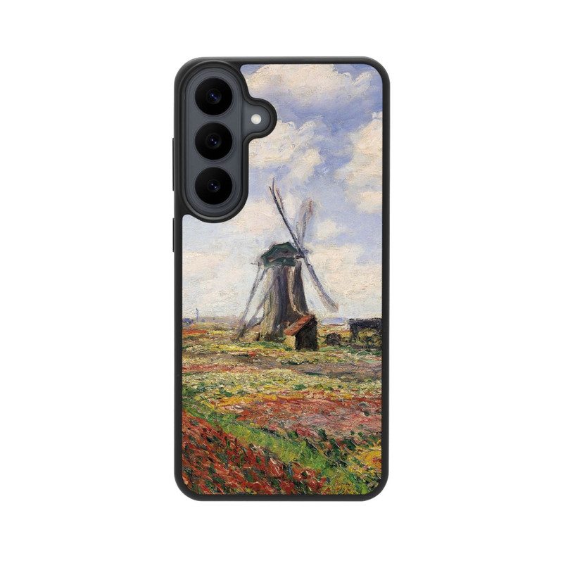 Galaxy S26 FE Base Case Tulpenfelder mit der Rijnsburger Windmühle von Claude Monet