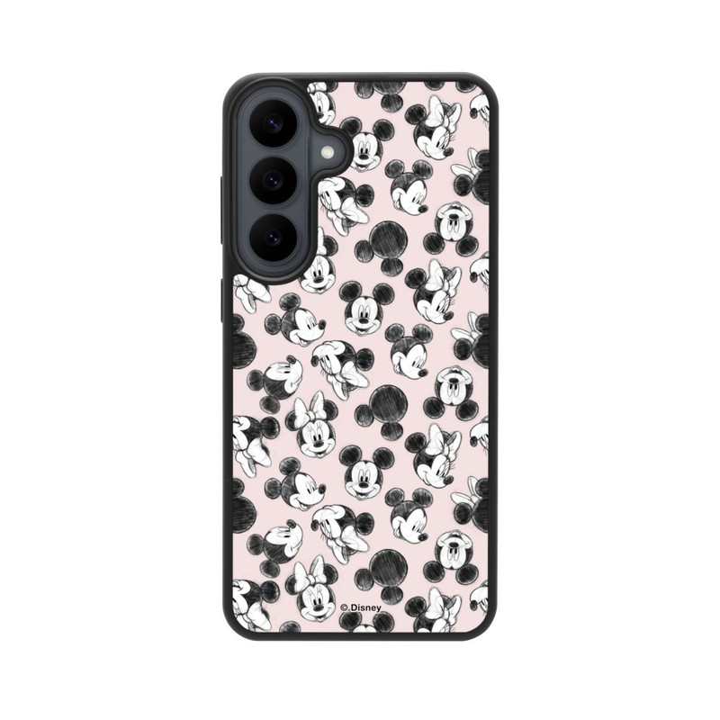 Galaxy S26 FE Base Case Minnie & Mickey Viele Gesichter Pink