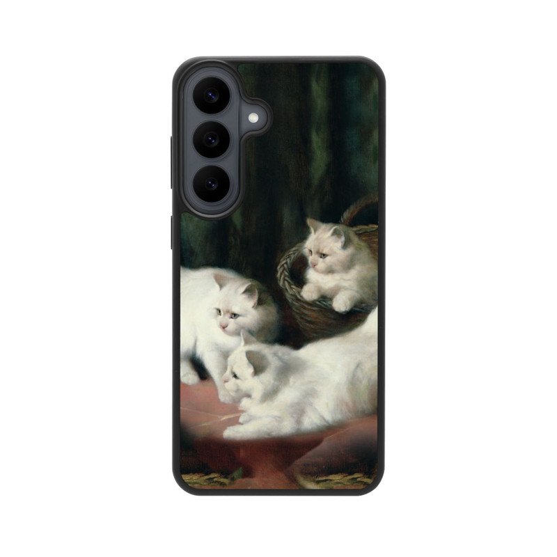 Galaxy S26 FE Base Case Three White Angora Kittens