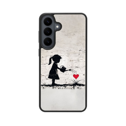 Samsung Galaxy S26 FE Base Case Girl Watering Bunch of Flowers 