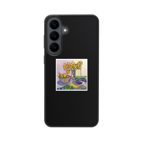 Samsung Galaxy S26 FE Base Case Daffodil Patchwork, 2023, by Catherine J Martzloff