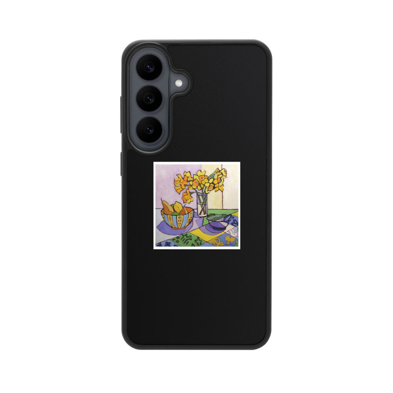 Galaxy S26 FE Base Case Daffodil Patchwork, 2023, by Catherine J Martzloff